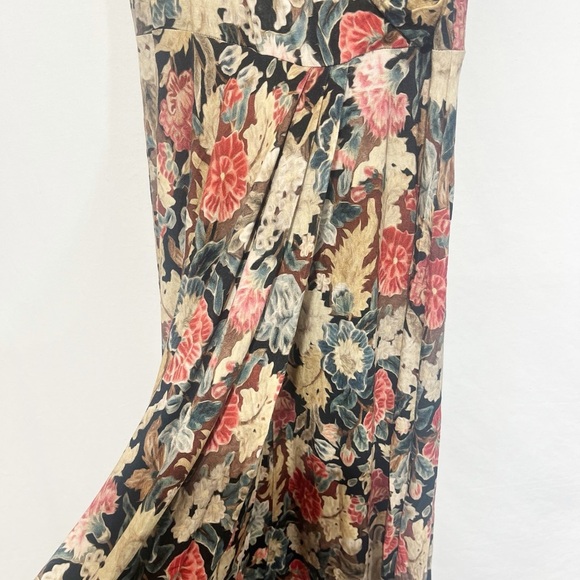 Peruvian‎ Connection Belvedere Romantic Floral Midi Surplice Faux Wrap Dress M - Picture 8 of 10